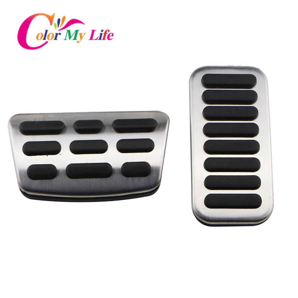Автомобильные педали Color My Life для Hyundai Kona Kauai 2017 2018, крышка педали газового тормоза из нержавеющей стали