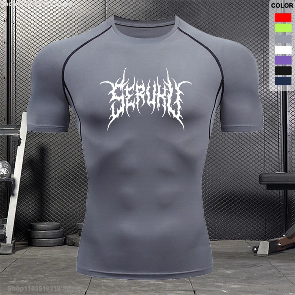 Мужская дышащая рубашка для фитнеса, летняя спортивная модная футболка с круглым вырезом и короткими рукавами, тренировочная футболка для бодибилдинга, S-3XL