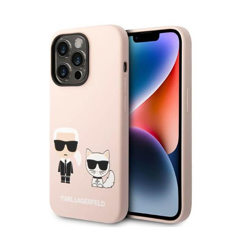 Karl Lagerfeld Liquid Silicone Karl & Choupette Magsafe - Etui Iphone 14 Pro (Różowy)