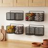 1/2/3 Grids Wall Mounted Storage Basket Large Capacity Comb Storage Bucket Kitchen Shelf  Bathroom