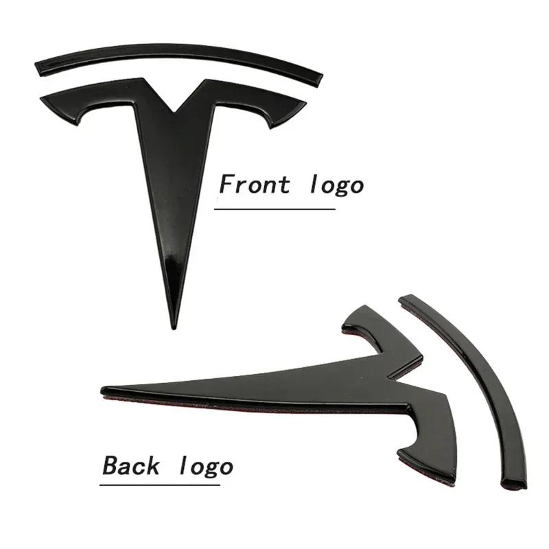 Для Tesla Model 3 Mode Y Сплав Цинка Автомобильная Наклейка Логотип на Передний Капот Стиль Эмблема на Задний Багажник Авто Кузова с Радианом Аксессуары