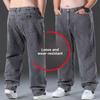 Men's Plus Size Straight-Leg Wide-Leg Trousers with Deep Rise and Wide Leg Openings
