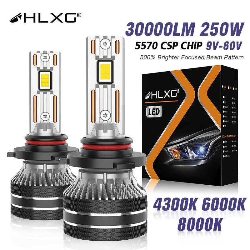 HLXG H7 Светодиодные Автомобильные Фонари Лампочки для Грузовиков Canbus H4 H1 H8 H11 9005 HB3 9006 HB4 9012 HIR2 Светодиодные Фары Лампы 4300K 6000K 12V 24V 36V