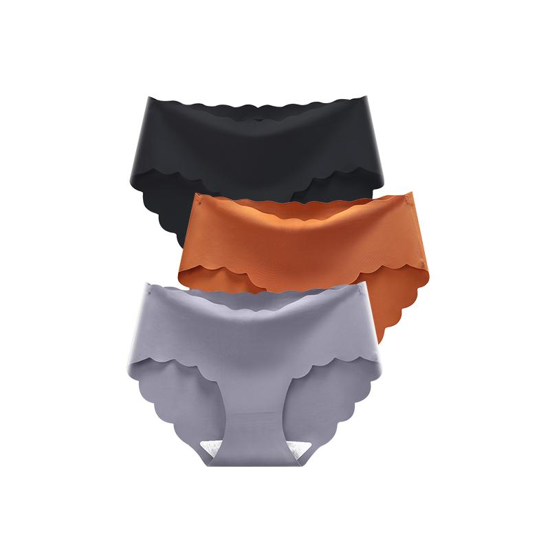 Women's Seamless Panties Sexy Lingerie Underwear 3Pcs/Set For Female Shorts Women Briefs Underpanties Panty Plus Size Pink M-2XL