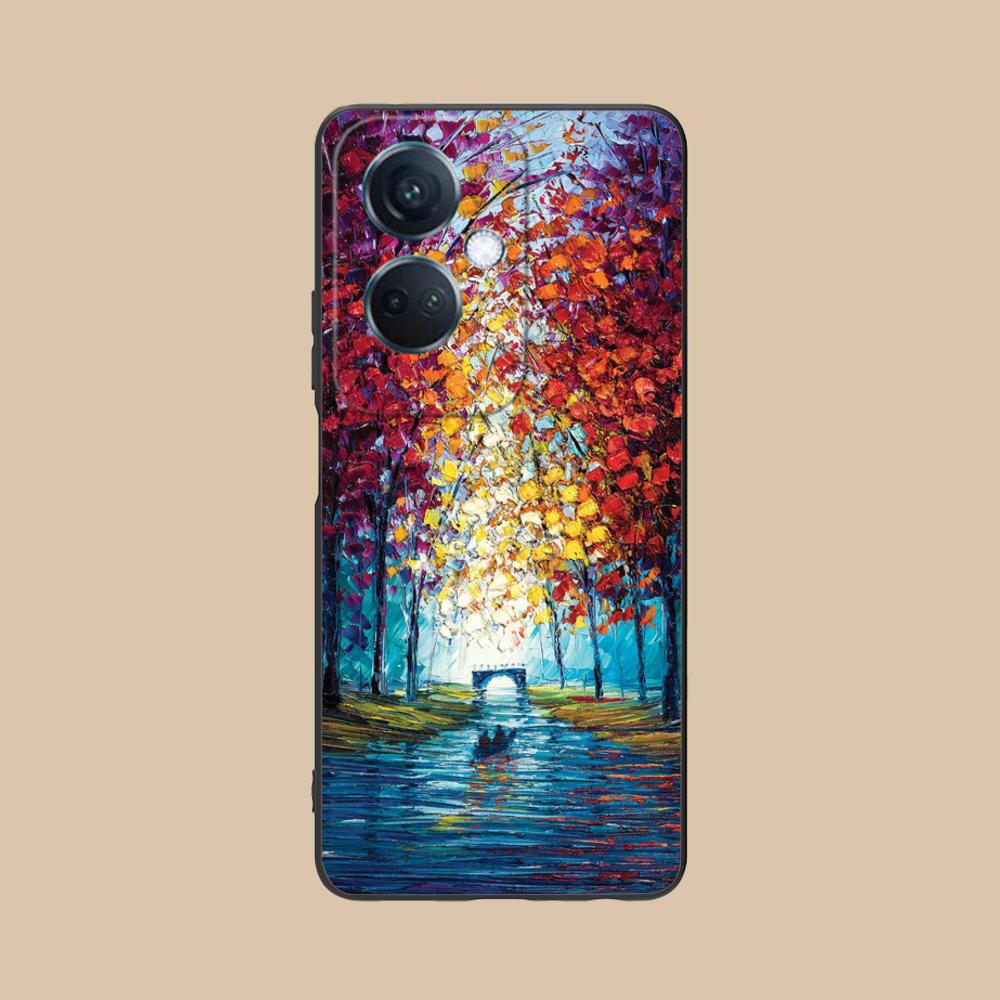 Чехол для телефона с абстрактной масляной живописью для OPPO Reno 14 13 12 11 10 9 8 7 6 5 F T Pro 5G, мягкий ударопрочный чехол из ТПУ