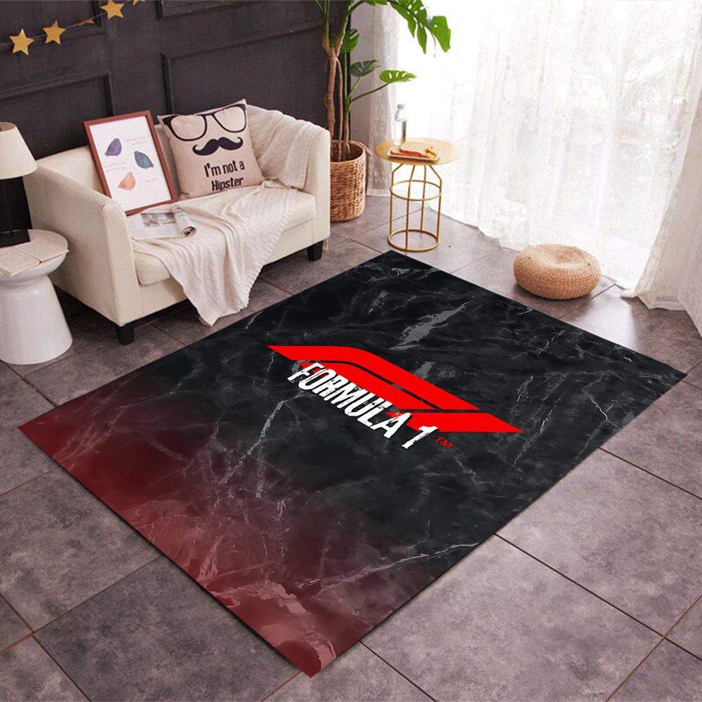 Bold White Logo Design Floor Mat Suitable for Outdoor Entryway Dining Room Playrooms Anti-slip Rug Decorate Offices Perfect Gift for Women/Men