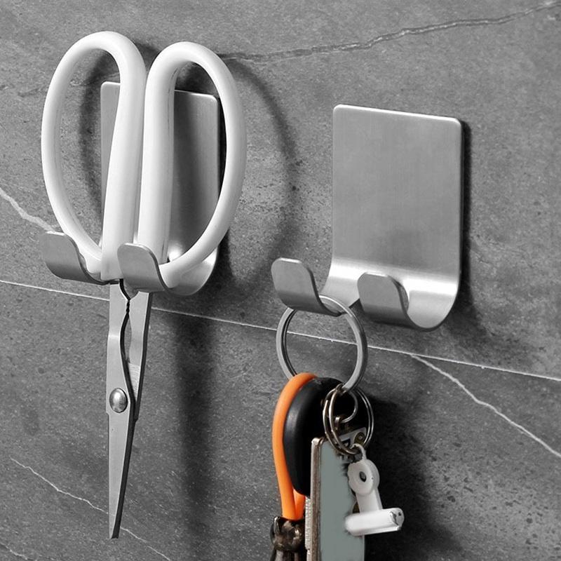 304 Stainless Steel Razor Holder Bathroom Shaving Razor Rack Wall-Mounted Storage Rack Kitchen Hook Organizer