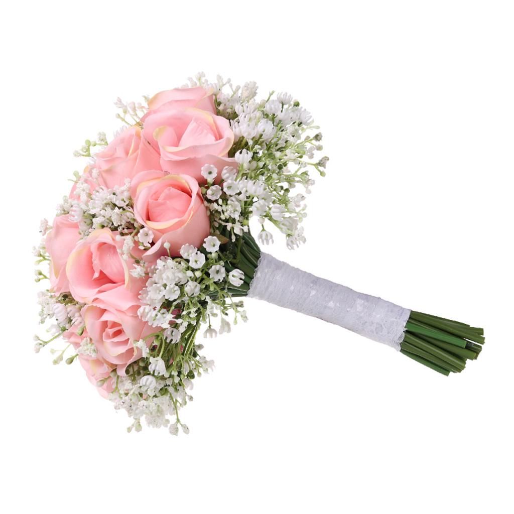Wedding Bouquet Bouquet Pearl Bridesmaid Wedding Bouquet Bride Artificial Silk Flower