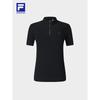 Fila Женская трикотажная футболка с коротким рукавом и молнией на половину