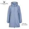Gasman Fashion Brand Blue Warm Autumn Women's Jacket Long Hooded Jacket for Women Coat Solid Cotton Female Windproof Down Parka