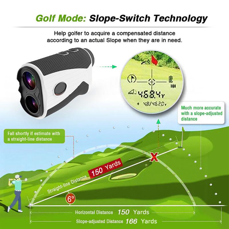1000m Outdoor High-Precision Electronic Rangefinder Golf Rangefinder 7X HD Optica Lens Telescope Measuring Instrument
