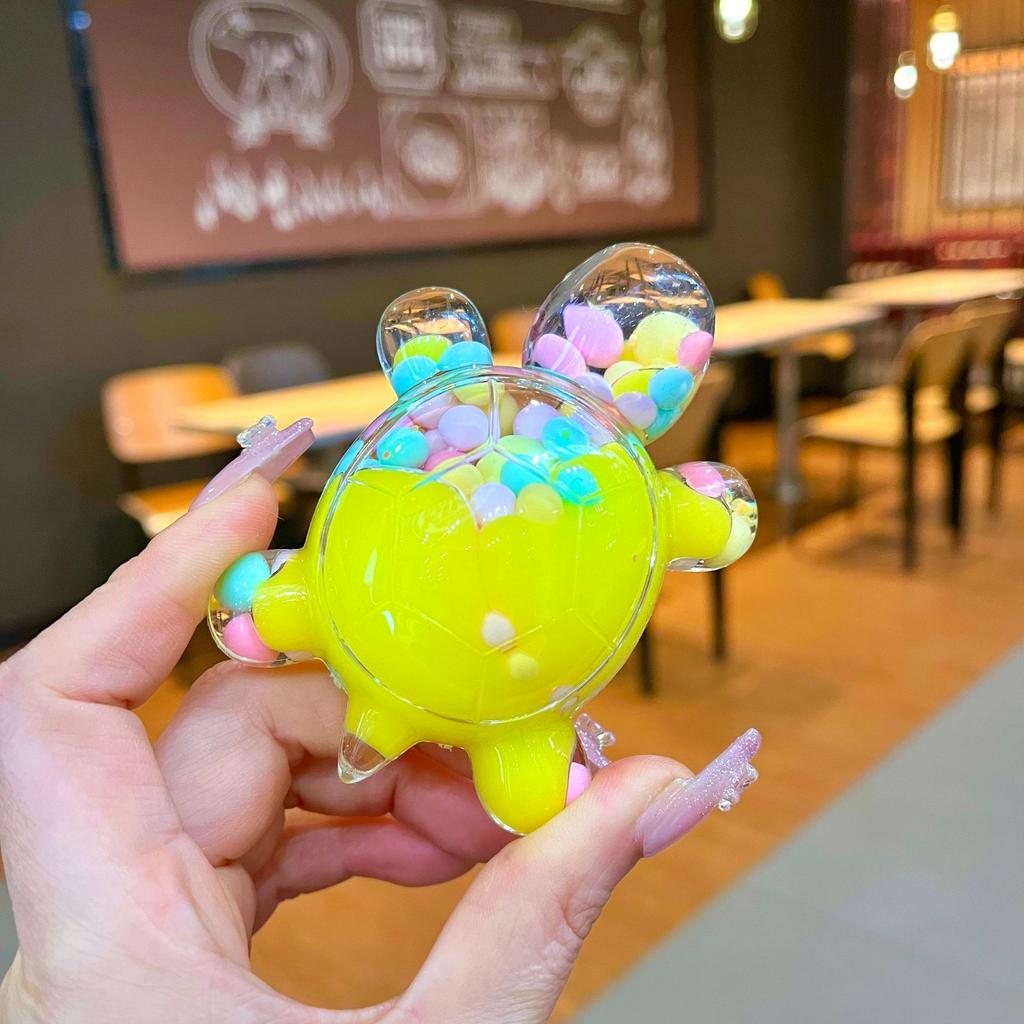 Diy Creative Table Toy Gift with Luminous Sand, Dazzling and Sparkling Turtle Ornaments