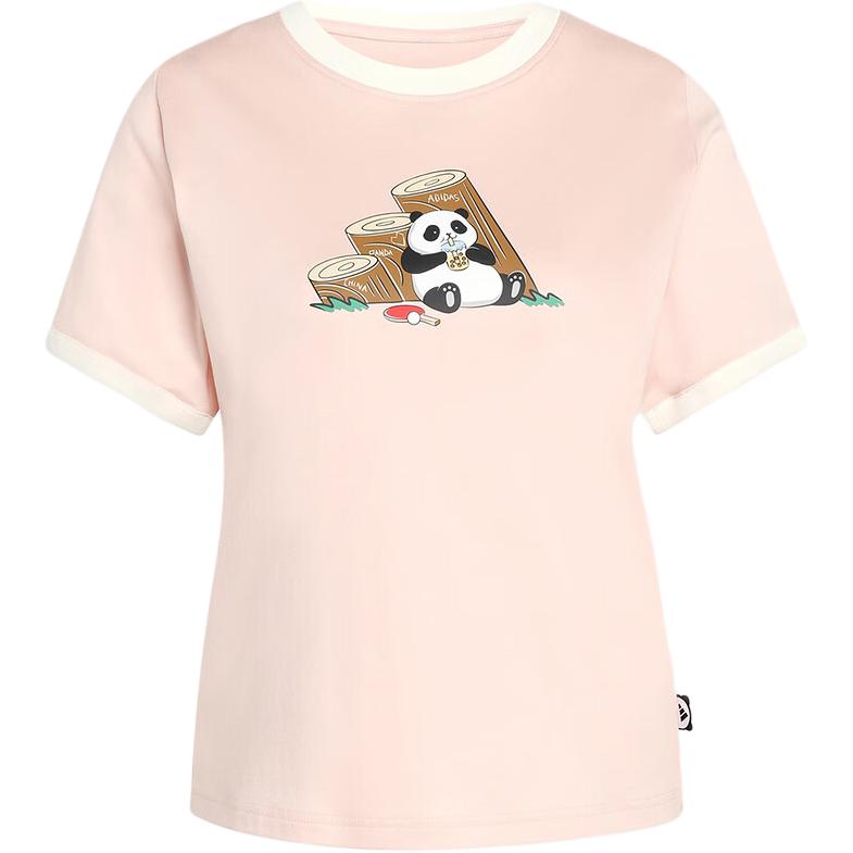 Adidas T-Shirts Women's Pink Crew Neck Moderate KB7213