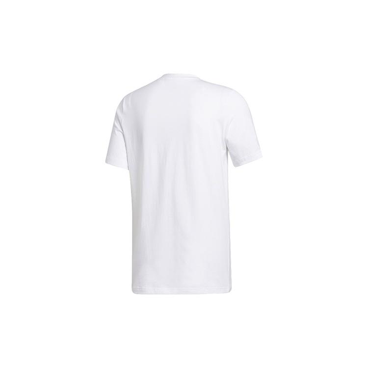 Adidas T-Shirts Men's White Crew Neck Moderate Straight Fit GL4423