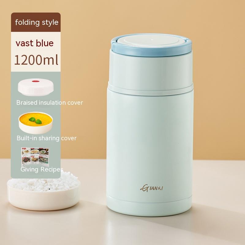 Тушеная кружка, новая 24-часовая изоляция, контейнер для обеда, ведро, тушеное мясо, каша, переносная кастрюля из нержавеющей стали 316 для тушения