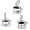 3pcs Minimalist Coffee Cup Wall Hangings Creative Wall Art Iron Paintings Wall Decor  Coffee Shop