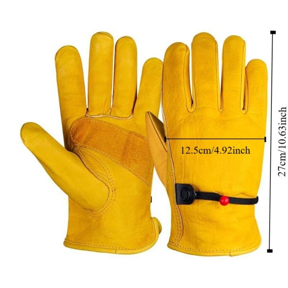 With Adjustable Wrist Rope Gardening Safety Gloves Heat Resistant Welding Gloves Farms Ranch