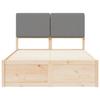 Bed Frame with Upholstered Headboard Light Grey 120 x 190 cm