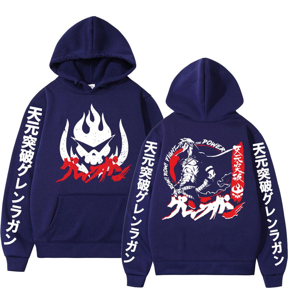 Толстовка Tengen Toppa Gurren Lagann Мужская Женская Готическая Мода Оверсайз Толстовки с Капюшоном Пуловеры Уличная Одежда