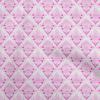 Cotton Flex Fuschia Pink Fabric Asian Block Floral Sewing Material Print Fabric By The Yard 40 Inch