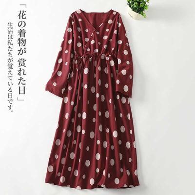 Платья с V-образным вырезом и длинными рукавами для женщин, новинка 2025 года