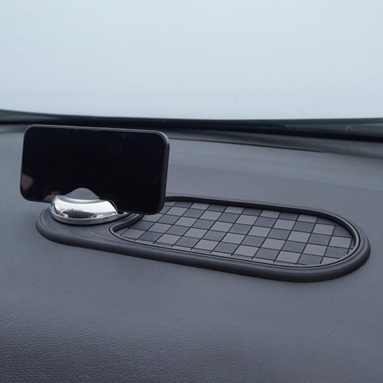 Многофункциональный автомобильный противоскользящий коврик с временным парковочным номером, держатель для мобильного телефона на приборную панель автомобиля, вращающийся на 360 градусов