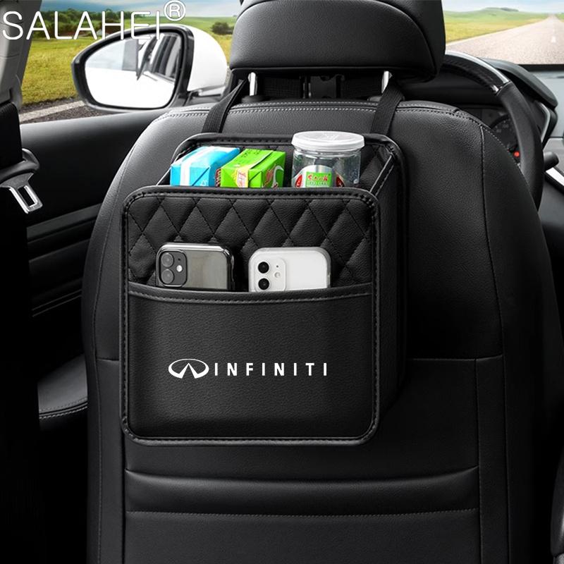 For INFINITI EX25 FX35 Q30 Q50 FX37 QX55 QX70 FX45 FX50 Leather Car Storage Travel Hanger Organizer Storage Bag Auto Accessories XX555