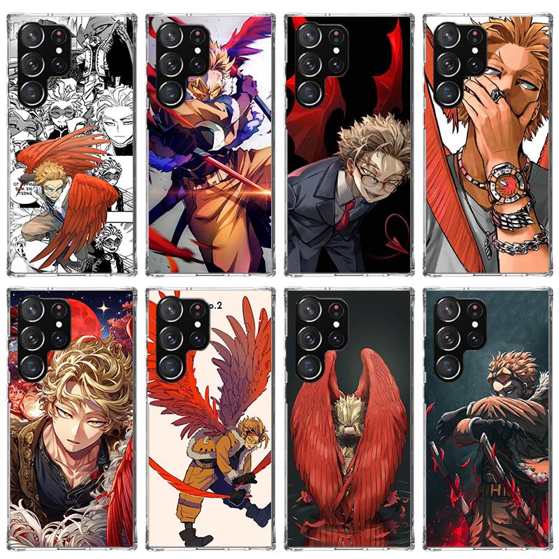 Чехол для телефона Hawks MHA My Hero A-Academy для Samsung Galaxy S26 S25 Edge S24 S23 Ultra S22 Plus S21 S20 FE Мягкая задняя крышка из ТПУ Веселый