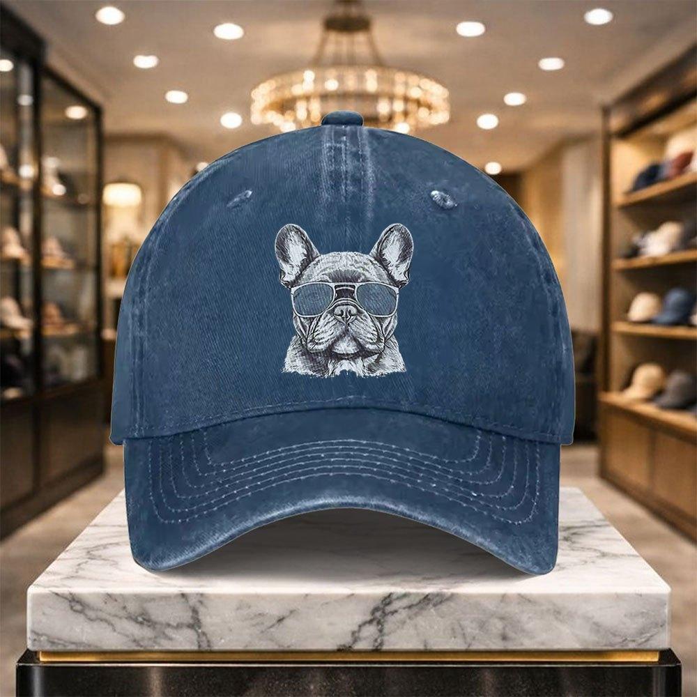 French Bulldog Baseball Cap Adjustable Casual Hat for Outdoor Street Style