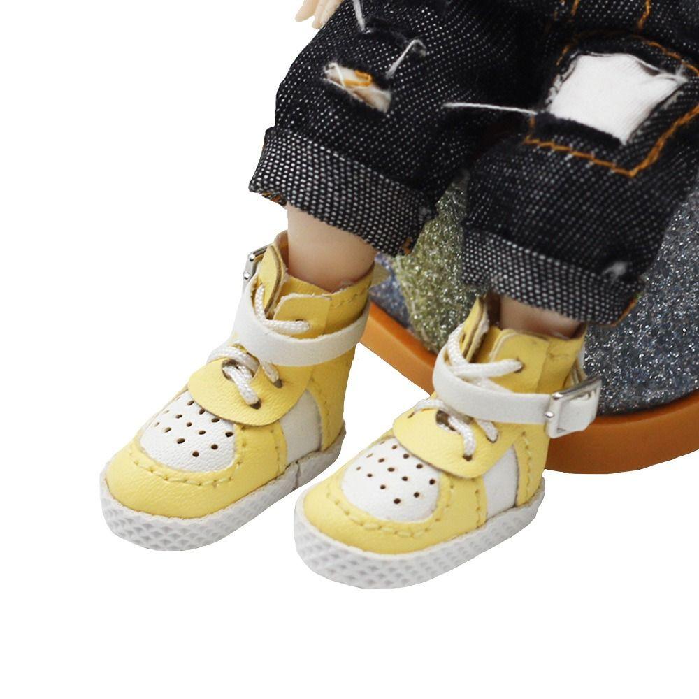 Разноцветные ботинки из ПУ-кожи для Ob11 ПУ-кожа Обувь для куклы Ob11 Девочки