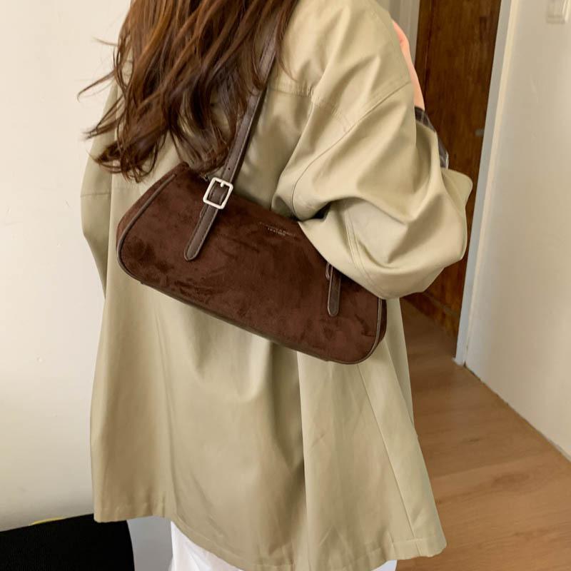 Замшевая сумка женская 2025 новая модная универсальная на плечо сумка-мессенджер премиального качества Maillard сумка подмышку