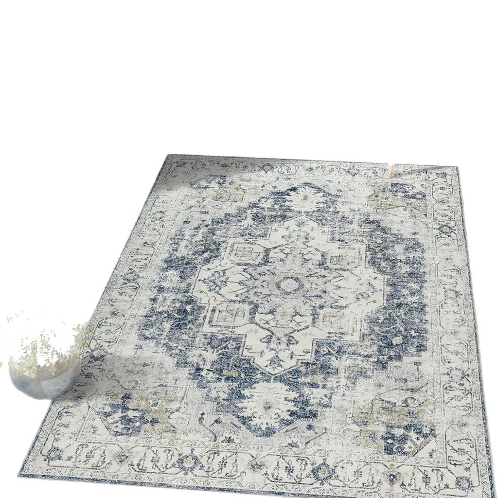 Retro Ethnic Style Carpet Living Room Coffee Table Dirt-Resistant Floor Mat Bosmian Ethnic Style B & B Hotel Carpet