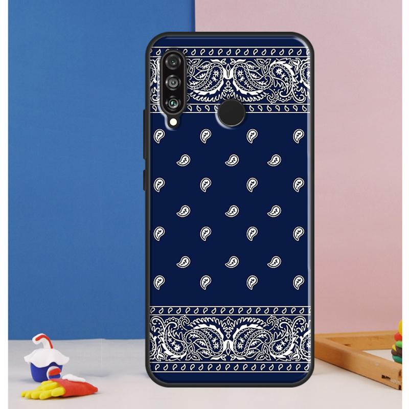 Blue Bandana Paisley Case For Huawei Nova 12s 7i 8i 11i 12i 9 10 SE Y73 Y90 Y70 Y72 Y61 Y91 P30 P40 Lite P60 Pro
