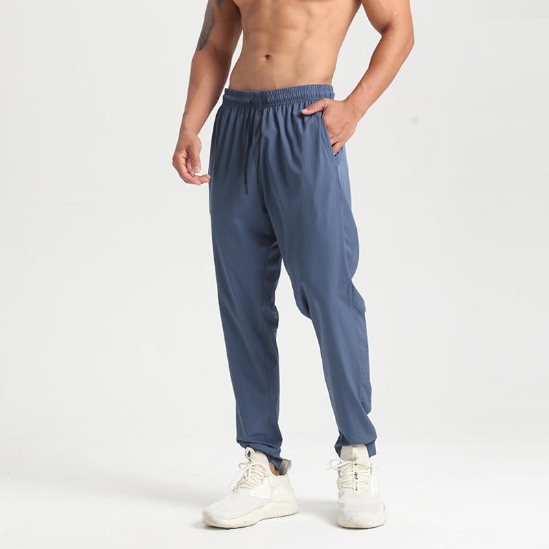 Мужские спортивные штаны для бега в спортзале, тонкие, свободные, быстросохнущие, длинные, тренировочные брюки с карманами на молнии для бодибилдинга, марафона