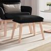 Footstool Black 45 x 29.5 x 35 cm Fabric