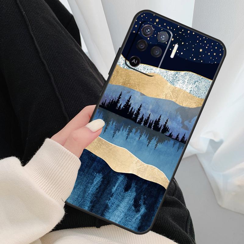 Чехол 'Звездное озеро горы' для Oppo A54 A74 A94 A18 A57 A17 A77 A38 A58 A78 A98 A80 A60 A40 A96 A76 A16 A15 A5 Pro