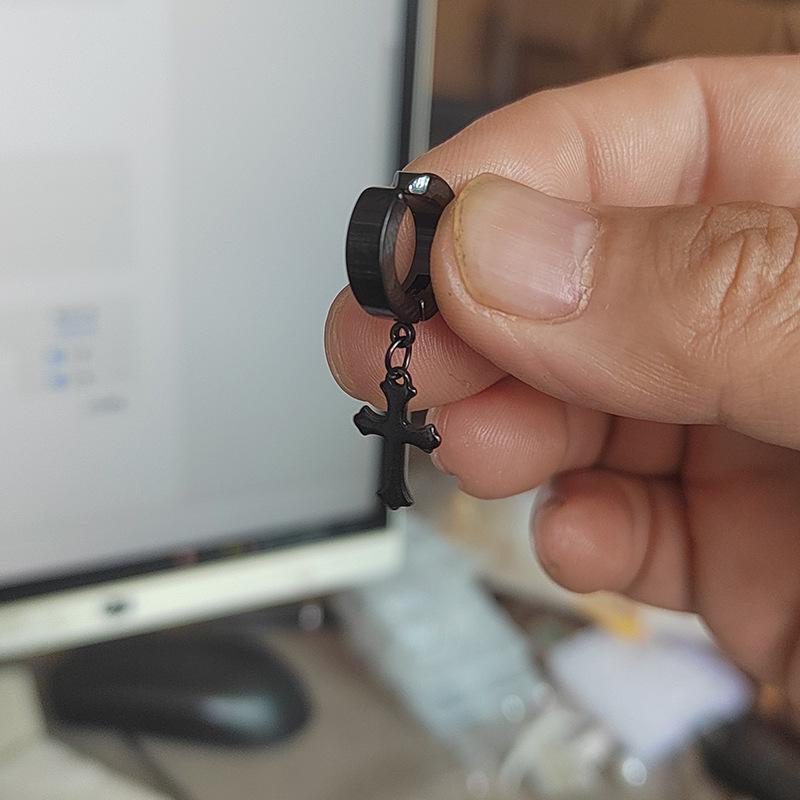 Непроколотые серьги-клипсы Cross Star – модные поддельные серьги в корейском стиле