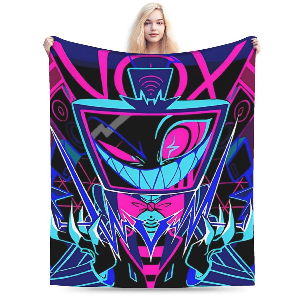 Hazbins Hotels Vox Solo Metal Blanket Super Soft Throw Blanket Winter Girls Living Room Travel Office Bedspread