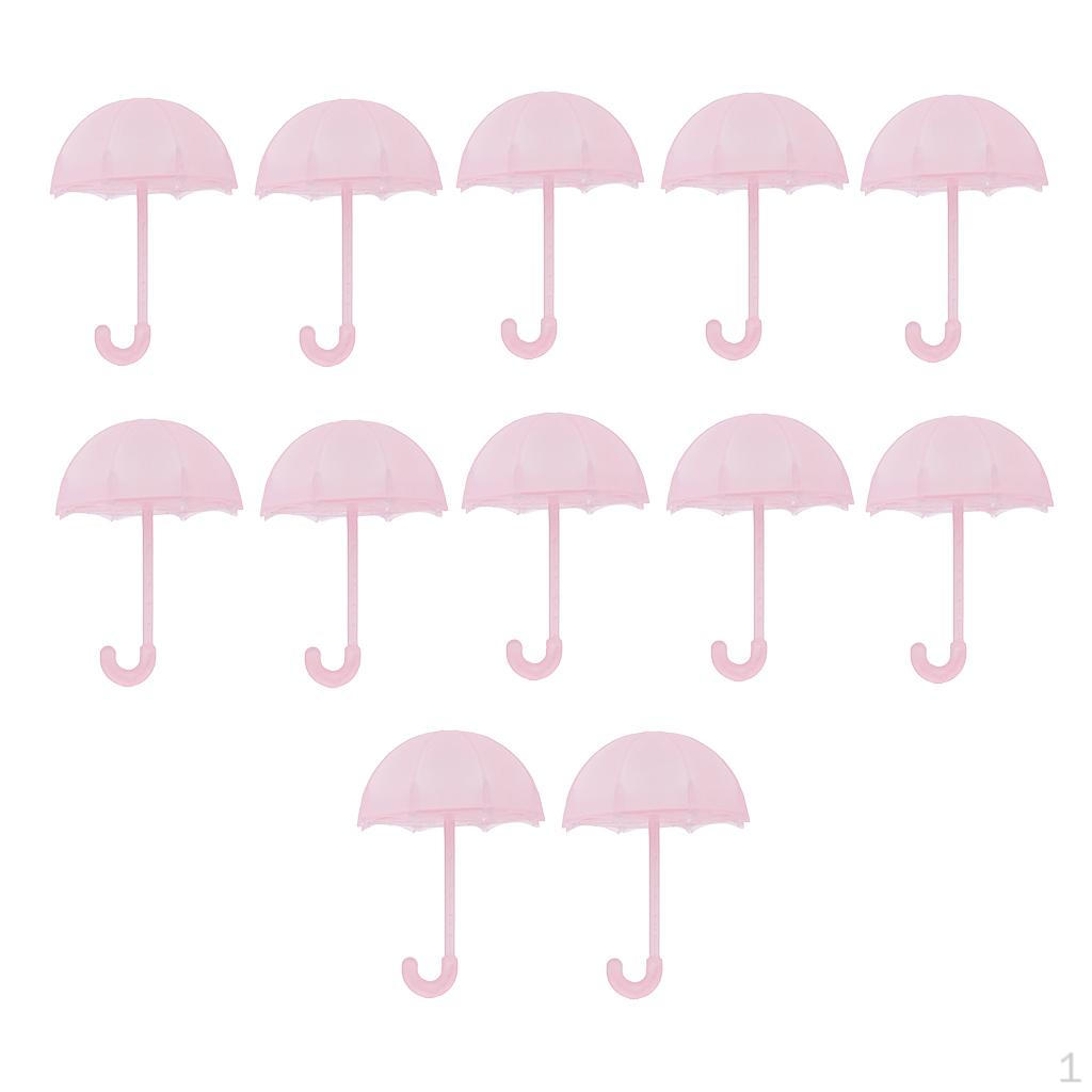 12 шт. Маленькие коробки конфет с узором «зонтик», аксессуары для шоколадных коробок для вечеринок - розовые, 7 см × 10 см