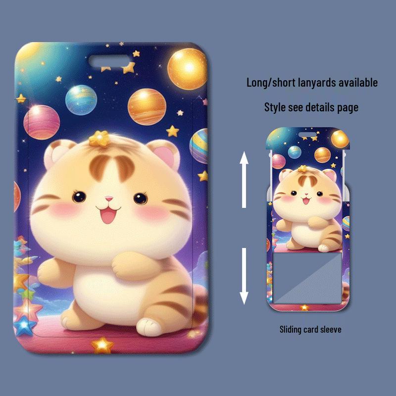 Пластиковый держатель для карт Star Cat с выдвижным механизмом для ID, питания, проезда в автобусе - Идеально для студентов и профессионалов