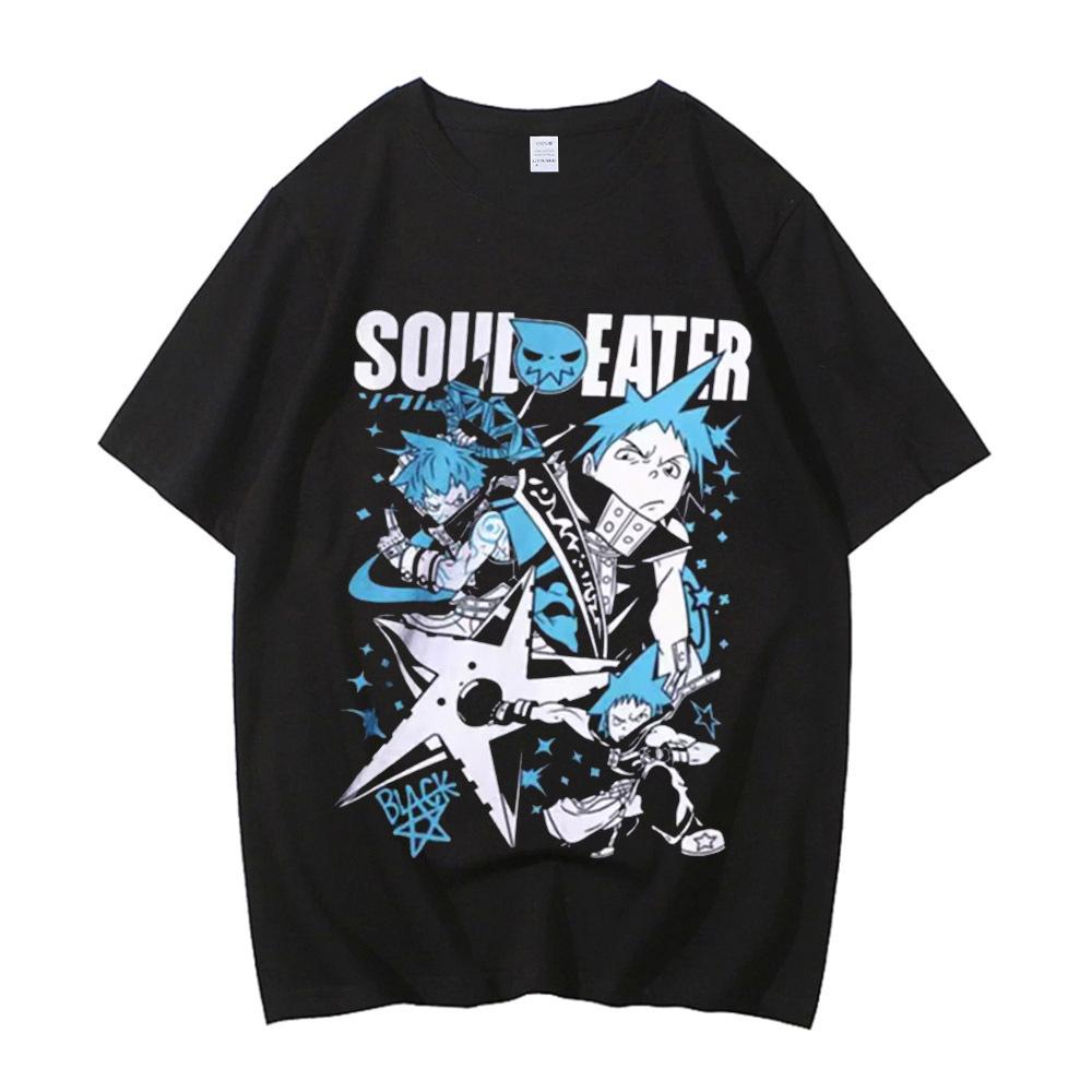 Soul Eater cotton men Psychedelic Trendy Comfortable aesthetic korean clothes shirt 2000s 2000s graphic anime Comfortable Retro1