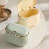 Mini Desktop Trash Can with Lid, Light Luxury Plastic Press Type Trash Can for Bathroom, Office, Bedroom, Living Room