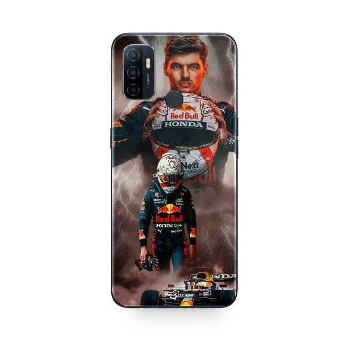 Coque pour Oppo A32 verstappen éclair Formule 1 Casque F1