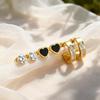 3pcs Set Stainless Steel Earrings for Women, Flower Butterfly Heart Zircon Geometry Earrings, Simple Fashion New Trend Jewelry