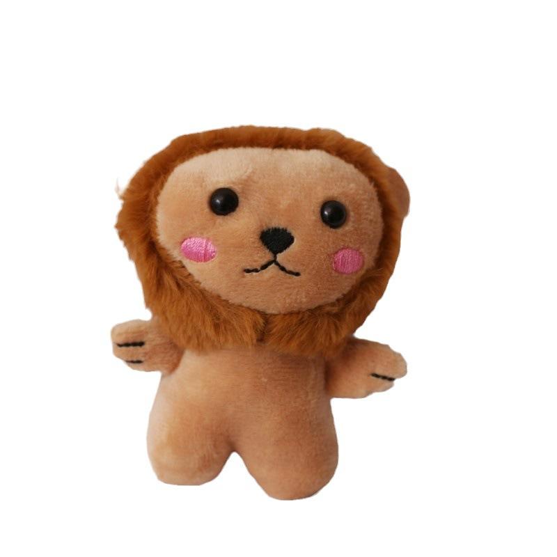 Cartoon Cute Shy Little Lion Pendant Plush Schoolbag Hanging Ornament Keychain Doll