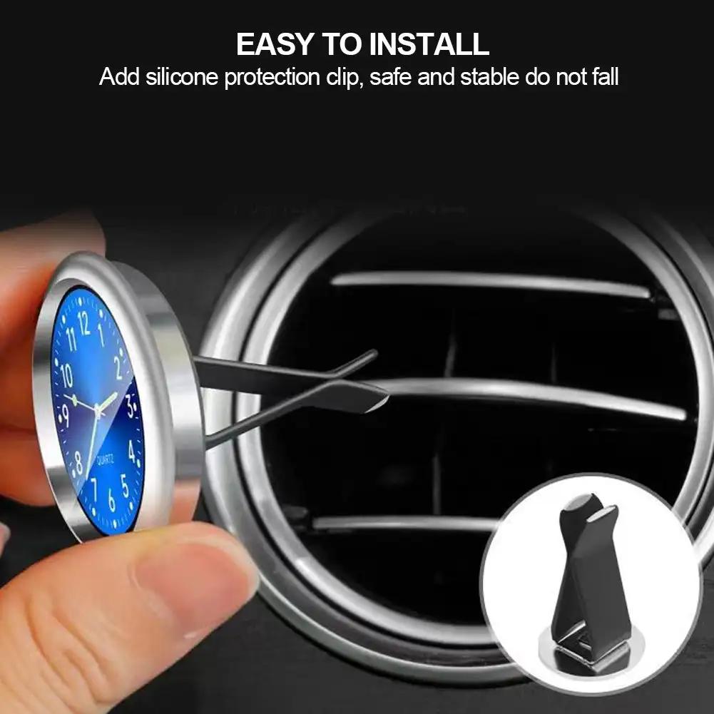 Светящиеся автомобильные кварцевые часы для воздуховодов, термометры и гигрометры для автомобилей, украшения, аксессуары для украшений