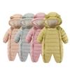 Winter Baby Crawling Clothes Plus Velvet Thick Crawling Clothes Baby Jumpsuit Going Out Clothes