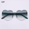 Adults Colorful Candy Color Party Sun Glasses Shades Heart Glasses Heart-shaped Sunglasses