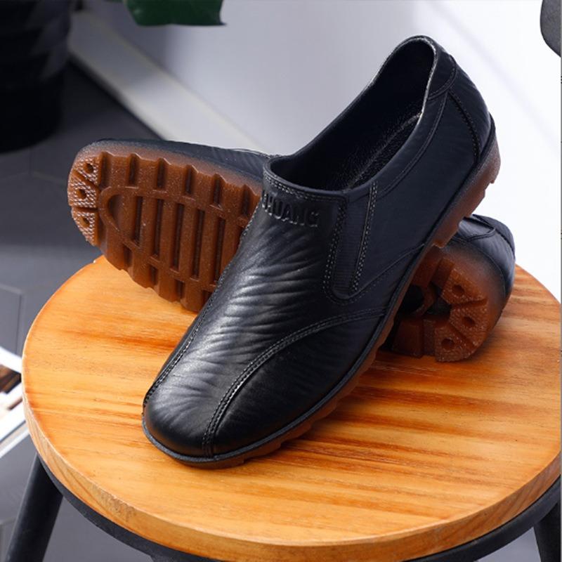 Spring and autumn rain shoes business black imitation leather waterproof shoes PVC plastic non-slip work rubber shoes classic kitchen shoes 1218