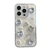 Чехол для телефона Apple 17Promax Gum Drop Hole Подходит для iPhone16 Стразы Камень Стиль Кошки Женская модель